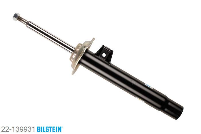 22-139931, Bilstein B4  Gas Schokdemper vooras links, BMW 3 Compact (E46), "1.6 Ti,  2.0 TD,  316 ti,  318 td,  318 ti,320 td,  325 ti", 06/2001-02/2005, with standard chassis, Standaard lengte, geschikt voor gebruik met verlagingsveren tot -30mm