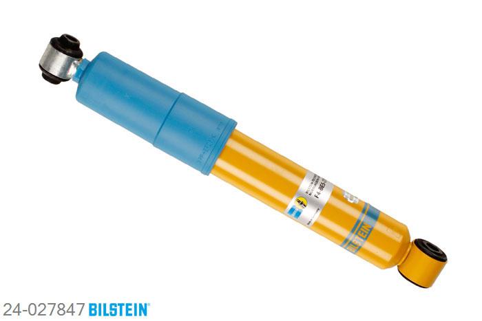 24-027847, Bilstein B6  Sport Schokdemper achteras, Opel ASTRA G Estate (F35_), "1.2 16V,  1.4,  1.4 16V,  1.6,  1.6 16V,1.6 CNG,  1.7 CDTI,  1.7 DTI 16V,  1.7 TD,1.8 16V,  2.0 16V,  2.0 DI,  2.0 DTI 16V,2.0 OPC,  2.2 16V,  2.2 DTI", 02/1998-07/2004, without ride height adjustment, Standaard lengte, geschikt voor gebruik met verlagingsveren tot -40mm