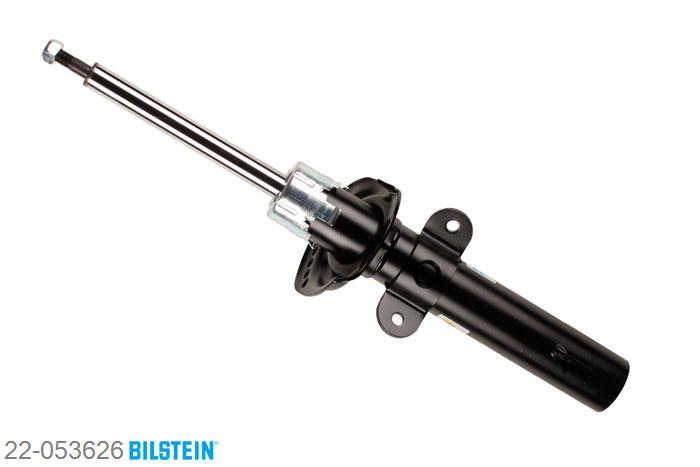 22-053626, Bilstein B4  Gas Schokdemper vooras, Jaguar X-TYPE (CF1), 2.0 D,  2.0 V6,  2.2 D,  2.5 V6,  3.0 V6, 06/2001-11/2009, with sports suspension, all-wheel drive, Standaard lengte, geschikt voor gebruik met verlagingsveren tot -30mm
