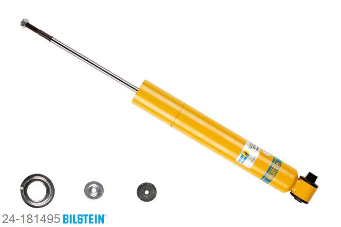 24-181495, Bilstein B6  Sport Schokdemper achteras, VW POLO Coupe (86C, 80), "1.0,  1.1,  1.3,  1.3 CAT,  1.3 D,1.3 G40", 10/1981-09/1994, Standaard lengte, geschikt voor gebruik met verlagingsveren tot -40mm