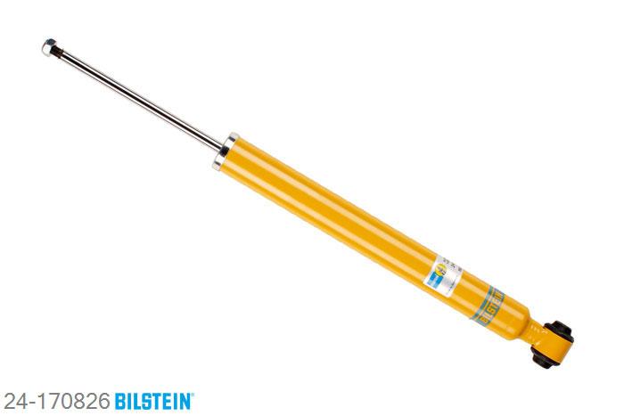 24-170826, Bilstein B6  Sport Schokdemper achteras, Mercedes C CLASS (W204), "C 230 4-matic,  C 250 CDI 4-matic,C 280 4-matic,  C 300 4-matic,C 300 CDI 4-matic,  C 320 CDI 4-matic,C 350 4-matic,  C 350 CDI 4-matic", 07/2007-, with standard chassis, with sports suspension, Standaard lengte, geschikt voor gebruik met verlagingsveren tot -40mm