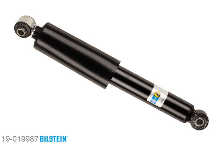 19-019987, Bilstein B4  Gas Schokdemper achteras, Renault CLIO I (B/C57_, 5/357_), 1.2,  1.4, 01/1991-09/1998, Front axle fixing hole pitches 52 mm, Standaard lengte, geschikt voor gebruik met verlagingsveren tot -30mm