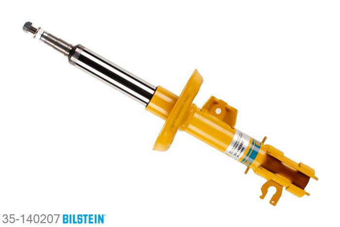 35-140207, Bilstein B6  Sport Schokdemper vooras links, Fiat PUNTO EVO, "1.2,  1.3 16V Multijet,  1.3 D Multijet,  1.4,1.4 16V,  1.4 LPG,  1.4 Natural Power,1.6 D Multijet", 06/2009-02/2012, Standaard lengte, geschikt voor gebruik met verlagingsveren tot -40mm