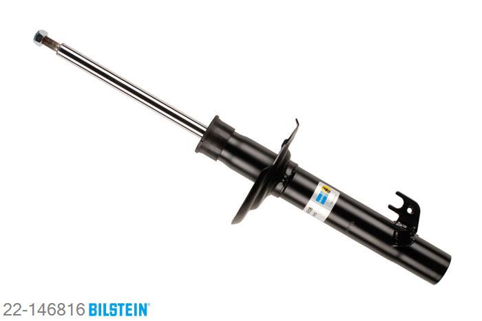22-146816, Bilstein B4  Gas Schokdemper vooras rechts, Peugeot 107, 1.0,  1.4 HDi, 06/2005-, Standaard lengte, geschikt voor gebruik met verlagingsveren tot -30mm