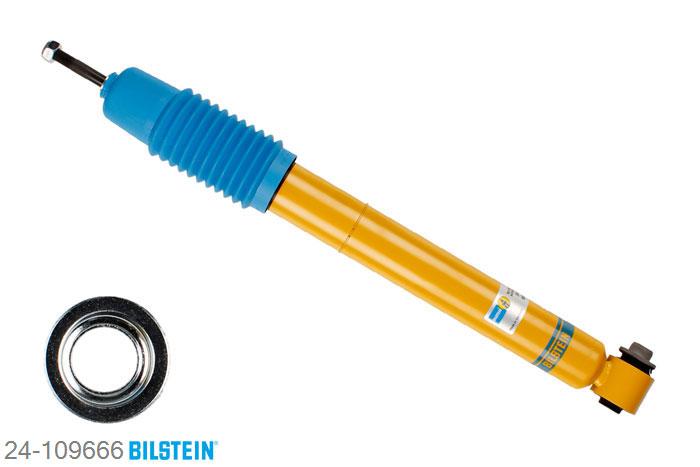 24-109666, Bilstein B8  Sprint - 20mm ingekorte sport Schokdemper achteras, BMW 5 (E60), "3.0,  520d,  520i,  523i,  525d,  525i,  530 d,530d,  530i,  535d,  540i,  545i,  550i", 07/2005-03/2010, without electronic suspension control, with sports suspension, without ride height adjustment Geschikt voor gebruik met verlagingsveren tot -60mm
