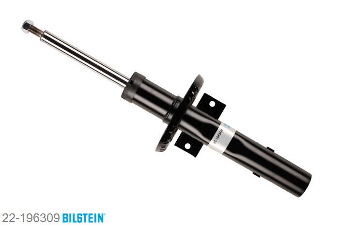 22-196309, Bilstein B4  Gas Schokdemper vooras, Skoda FABIA (6Y2), "1.0,  1.2,  1.4,  1.4 16V,  1.4 TDI,  1.9 SDI,1.9 TDI,  2.0", 08/1999-03/2008, with sports suspension, Standaard lengte, geschikt voor gebruik met verlagingsveren tot -30mm