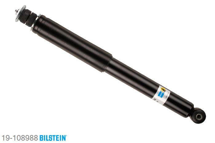 19-108988, Bilstein B4  Gas Schokdemper achteras, Opel CORSA C (F08, F68), "1.0,  1.2,  1.2 Twinport,  1.3 CDTI,  1.6,1.7 CDTI,  1.7 DI", 09/2000-, with standard chassis / Rear axle thread: M10, Standaard lengte, geschikt voor gebruik met verlagingsveren tot -30mm