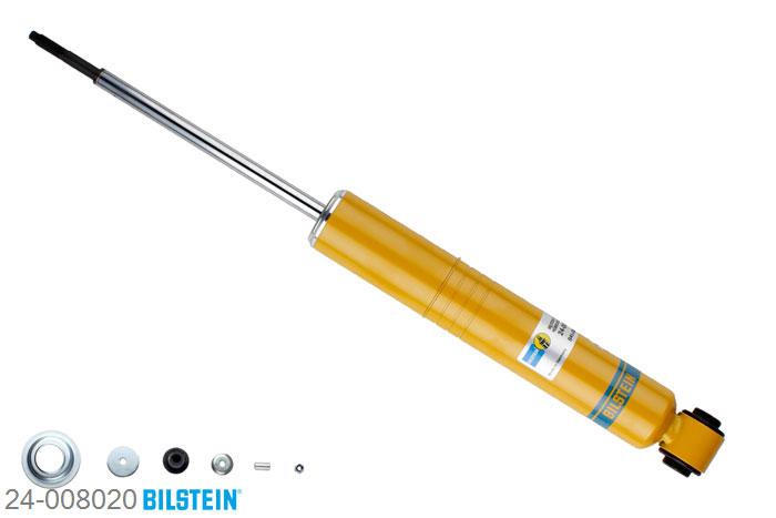 24-008020, Bilstein B6  Sport Schokdemper achteras, BMW 6 (E24), 633 CSi, 04/1976-08/1984, CH.Nr.: 4376794 ->, with standard chassis, Standaard lengte, geschikt voor gebruik met verlagingsveren tot -40mm