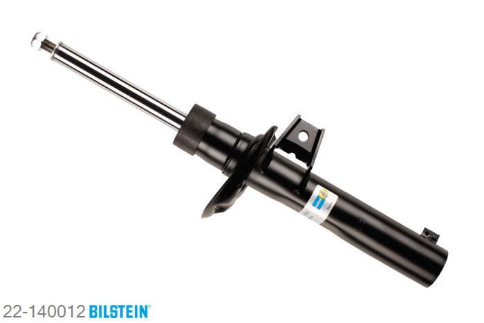 22-140012, Bilstein B4  Gas Schokdemper vooras, VW GOLF V (1K1), "1.8 GTi,  1.8 Turbo,  2.0 GTI,  2.5 FSi VR5,3.2", 09/2005-12/2008, with standard chassis / Front axle strutdiameter 55 mm, Standaard lengte, geschikt voor gebruik met verlagingsveren tot -30mm