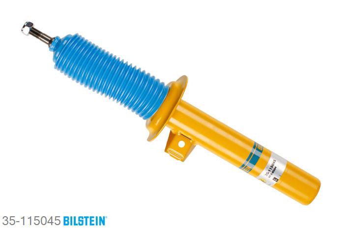 35-115045, Bilstein B6  Sport Schokdemper vooras links, BMW 3 Convertible (E46), "318 Ci,  320 Cd,  320 Ci,  323 Ci,  325 Ci,
330 Cd,  330 Ci", 06/2000-, with standard chassis / Front axle mono-tube, Standaard lengte, geschikt voor gebruik met verlagingsveren tot -40mm