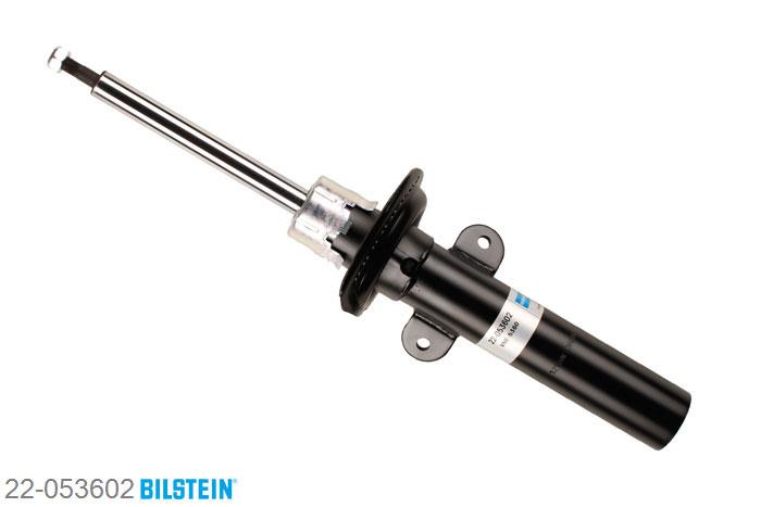 22-053602, Bilstein B4  Gas Schokdemper vooras, Jaguar X-TYPE (CF1), 2.0 V6, 03/2002-10/2005, with sports suspension, front wheel drive, Standaard lengte, geschikt voor gebruik met verlagingsveren tot -30mm