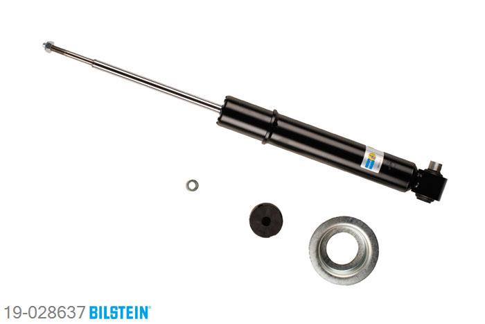 19-028637, Bilstein B4  Gas Schokdemper achteras, BMW 7 (E32), 730 i,iL,  735 i,iL, 09/1986-09/1994, without electronic suspension control, twin-tube / Rear axle without ride height adjustment, Standaard lengte, geschikt voor gebruik met verlagingsveren tot -30mm