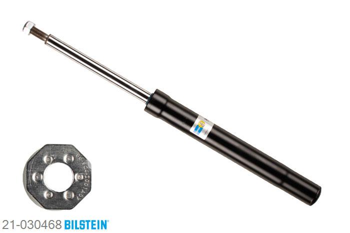 21-030468, Bilstein B4  Gas Schokdemper vooras, VW GOLF II (19E, 1G1), "1.0,  1.3,  1.3 CAT,  1.6,  1.6 D,  1.6 G,1.6 TD,  1.6 TD CL,  1.8,  1.8 GTI,1.8 GTI CAT,  1.8 i CAT,  2.0", 08/1983-07/1992, Front axle for bolted struts only, Standaard lengte, geschikt voor gebruik met verlagingsveren tot -30mm