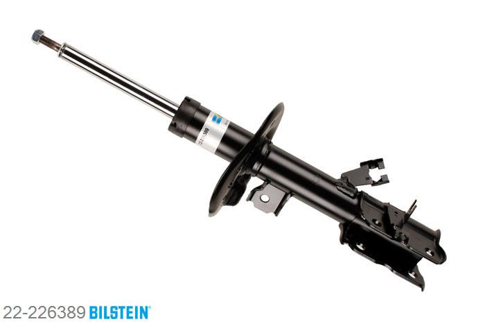 22-226389, Bilstein B4  Gas Schokdemper vooras rechts, Nissan QASHQAI (J10, JJ10), "1.5 dCi,  1.6,  1.6 dCi,1.6 dCi All-wheel Drive,  2.0,2.0 All-wheel Drive,  2.0 dCi,2.0 dCi All-wheel Drive", 02/2007-, with standard chassis, Standaard lengte, geschikt voor gebruik met verlagingsveren tot -30mm
