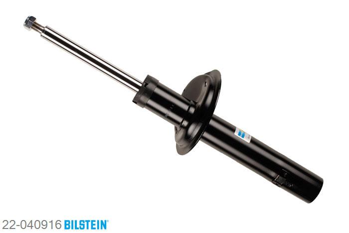 22-040916, Bilstein B4  Gas Schokdemper vooras, Peugeot 205 I (741A/C), 1.0,  1.1,  1.3,  1.4,  1.5,  1.6,  1.7 Diesel, 02/1983-10/1987, Standaard lengte, geschikt voor gebruik met verlagingsveren tot -30mm