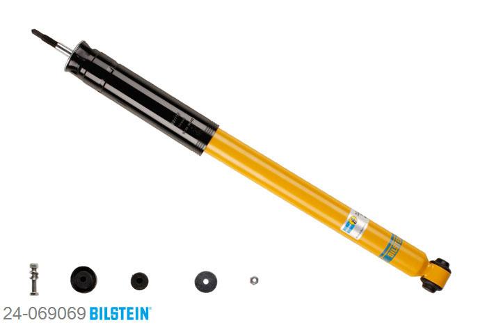 24-069069, Bilstein B6  Sport Schokdemper achteras, Mercedes E-CLASS (W211), "E 200 CDI,  E 200 CGI,  E 200 Kompressor,E 220 CDI,  E 230,  E 240,  E 270 CDI,E 280,  E 280 CDI,  E 300 BLUETEC,  E 320,E 320 CDI,  E 350,  E 350 CGI,  E 400 CDI,E 420 CDI,  E200 NGT", 03/2002-12/2008, with standard chassis, without Airmatic DC, Standaard lengte, geschikt voor gebruik met verlagingsveren tot -40mm