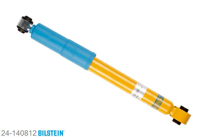 24-140812, Bilstein B6  Sport Schokdemper achteras, Citroen C2 (JM_), "1.1,  1.4,  1.4 16V,  1.4 HDi,  1.6,  1.6 HDi,1.6 VTS", 09/2003-, with standard chassis, Standaard lengte, geschikt voor gebruik met verlagingsveren tot -40mm