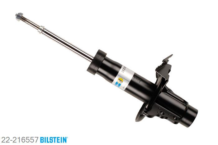 22-216557, Bilstein B4  Gas Schokdemper vooras rechts, Kia SPORTAGE (K00), "2.0 4WD,  2.0 i 16V 4WD,  2.0 i 4WD,2.0 TD 4WD,  2.2 Luxe 4x4", 08/1994-08/2003, with standard chassis, Standaard lengte, geschikt voor gebruik met verlagingsveren tot -30mm