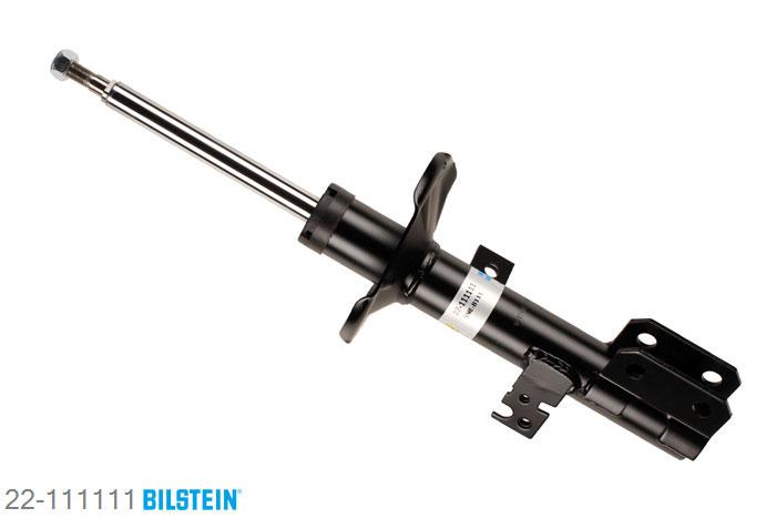 22-111111, Bilstein B4  Gas Schokdemper vooras links, Toyota COROLLA Verso (ZDE12_, CDE12_), 1.4 VVT-i,  1.6 VVT-i,  1.8 VVT-i,  2.0 D-4D, 01/2002-05/2004, Standaard lengte, geschikt voor gebruik met verlagingsveren tot -30mm