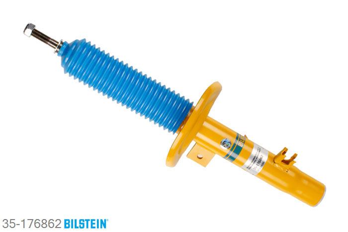 35-176862, Bilstein B6  Sport Schokdemper vooras links, Citroen C3, "1.0 VTi 68,  1.1,  1.1 BiFuel,  1.2 VTi 82,1.4,  1.4 16V,  1.4 Flex,  1.4 HDi,1.6 16V,  1.6 Flex,  1.6 HDi,  1.6 HDi 115", 11/2009-, Front axle strutdiameter 47 mm, Standaard lengte, geschikt voor gebruik met verlagingsveren tot -40mm