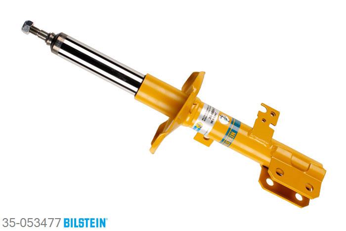 35-053477, Bilstein B6  Sport Schokdemper vooras rechts, Toyota COROLLA (ZZE12_, NDE12_, ZDE12_), "1.4 D,  1.4 VVT-i,  1.6 VVT-i,  1.8,1.8 VVTL-i TS,  2.0 D-4D", 05/2003-02/2007, Opening Temperature External Teeth, wheel side, Standaard lengte, geschikt voor gebruik met verlagingsveren tot -40mm