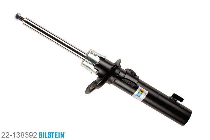 22-138392, Bilstein B4  Gas Schokdemper vooras, Ford MONDEO III (B5Y), "1.8 16V,  1.8 SCi,  2.0 16V,2.0 16V DI / TDDi,  2.0 16V TDDi / TDCi,2.0 TDCi,  2.2 TDCi,  2.5 V6 24V,3.0 V6 24V", 11/2000-08/2007, with standard chassis, Standaard lengte, geschikt voor gebruik met verlagingsveren tot -30mm