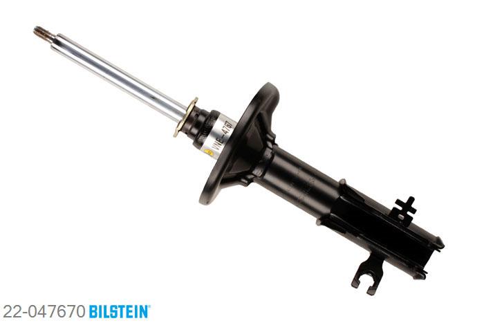 22-047670, Bilstein B4  Gas Schokdemper vooras links, Mazda 323 F V (BA), 2.0 24V, 08/1994-09/1998, -> CH.Nr.: 151007, with ABS, Standaard lengte, geschikt voor gebruik met verlagingsveren tot -30mm