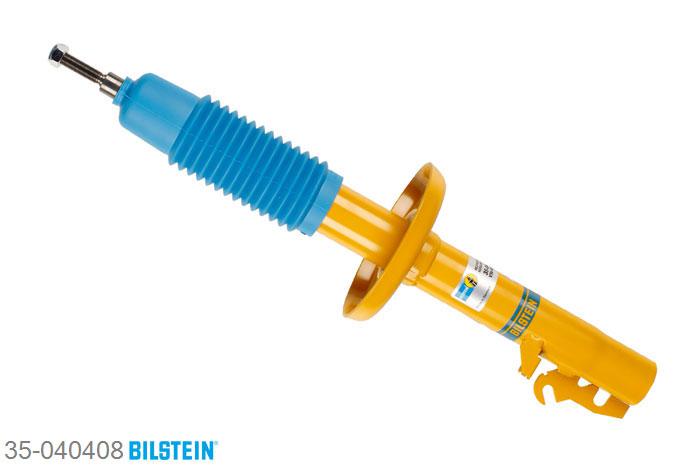 35-040408, Bilstein B6  Sport Schokdemper vooras, Ford SIERRA Estate (BNG), "1.6,  1.6 i,  1.8,  1.8 TD,  1.9,  2.0,  2.0 i,2.0 i CAT,  2.3 D,  2.8 i,  2.9,  2.9 i", 01/1987-02/1993, Standaard lengte, geschikt voor gebruik met verlagingsveren tot -40mm