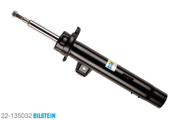 22-135032, Bilstein B4  Gas Schokdemper vooras links, BMW 3 (E90), "2.5,  3.0,  316d,  316i,  318 i,  318d,  318i,320 si,  320d,  320i,  323 i,  325d,  325i,330d,  330i,  335d,  335i", 01/2005-12/2011, with sports suspension, Standaard lengte, geschikt voor gebruik met verlagingsveren tot -30mm