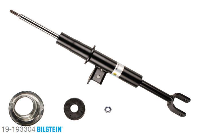 19-193304, Bilstein B4  Gas Schokdemper vooras rechts, BMW 5 (F10), "520d,  520i,  523i,  525d,  528i,  530d,  530i,535d,  535i,  550i,  ActiveHybrid", 03/2010-, with standard chassis, without electronic suspension control, Standaard lengte, geschikt voor gebruik met verlagingsveren tot -30mm