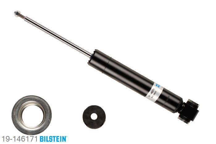 19-146171, Bilstein B4  Gas Schokdemper vooras, Peugeot 407 (6D_), "1.6 HDi 110,  1.8,  1.8 16V,  2.0,  2.0 16V,2.0 HDi,  2.0 HDi 135,  2.2,  2.2 16V,2.2 HDi 170,  2.7 HDi", 05/2004-, without electronic suspension control, Standaard lengte, geschikt voor gebruik met verlagingsveren tot -30mm