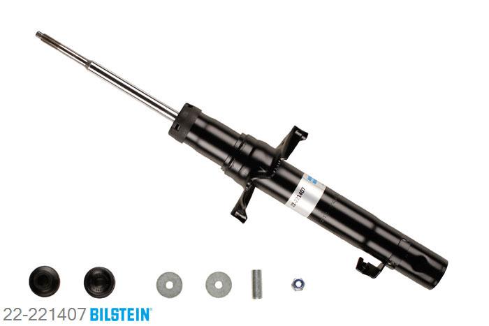 22-221407, Bilstein B4  Gas Schokdemper vooras links, Honda ACCORD IX Estate, 2.0,  2.2 i-DTEC,  2.4, 07/2008-, with standard chassis, Standaard lengte, geschikt voor gebruik met verlagingsveren tot -30mm