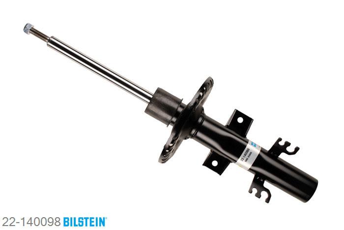 22-140098, Bilstein B4  Gas Schokdemper vooras, VW TRANSPORTER V Box (7HA, 7HH, 7EA, 7EH), "1.9 TDI,  2.0,  2.0 BiTDI,  2.0 BiTDI 4motion,2.0 TDI,  2.0 TDI 4motion,  2.0 TSI,2.0 TSI 4motion,  2.5 TDI,  2.5 TDI 4motion,3.2 4motion,  3.2 V6", 02/2004-, without sport chassis, not for: 1BV / Front axle not for: 1BH, Standaard lengte, geschikt voor gebruik met verlagingsveren tot -30mm