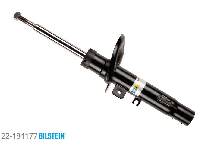 22-184177, Bilstein B4  Gas Schokdemper vooras rechts, Peugeot 207 SW (WK_), 1.4,  1.4 16V,  1.6 16V,  1.6 HDi, 06/2007-, with standard chassis / Front axle strutdiameter 47 mm, Standaard lengte, geschikt voor gebruik met verlagingsveren tot -30mm