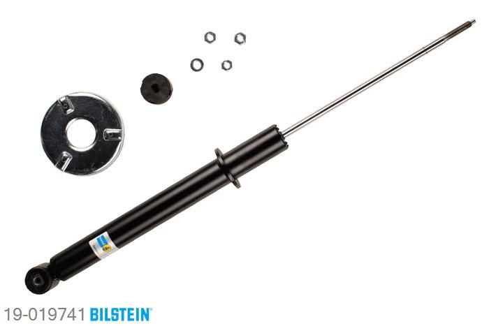 19-019741, Bilstein B4  Gas Schokdemper achteras, VW GOLF II (19E, 1G1), "1.0,  1.3,  1.3 CAT,  1.6,  1.6 D,  1.6 G,1.6 TD,  1.6 TD CL,  1.8,  1.8 GTI,1.8 GTI CAT,  1.8 i CAT,  2.0", 08/1983-07/1992, Front axle for bolted struts only, Standaard lengte, geschikt voor gebruik met verlagingsveren tot -30mm