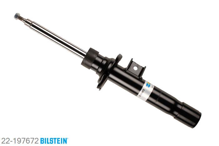 22-197672, Bilstein B4  Gas Schokdemper vooras links, BMW X3 (F25), "sDrive 18d,  xDrive 20 d,  xDrive 20d,xDrive 20i,  xDrive 28 i,  xDrive 28i,xDrive 30d,  xDrive 35d,  xDrive 35i", 09/2010-, with standard chassis, Standaard lengte, geschikt voor gebruik met verlagingsveren tot -30mm