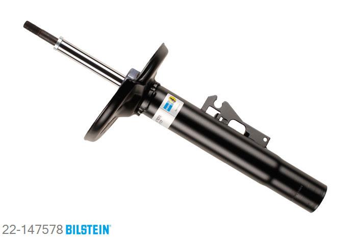 22-147578, Bilstein B4  Gas Schokdemper vooras, Porsche CAYMAN, 2.7,  2.9,  S 3.4, 11/2005-, without electronic suspension control, without PASM, Standaard lengte, geschikt voor gebruik met verlagingsveren tot -30mm