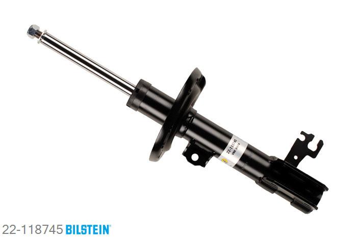 22-118745, Bilstein B4  Gas Schokdemper vooras rechts, Fiat CROMA (194), "1.8 16V,  1.9 D Multijet,  2.2 16V,2.4 D Multijet", 06/2005-, with standard chassis, Standaard lengte, geschikt voor gebruik met verlagingsveren tot -30mm