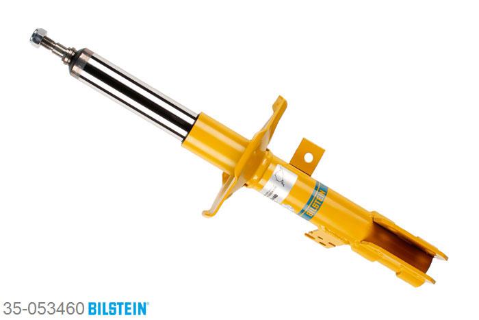 35-053460, Bilstein B6  Sport Schokdemper vooras links, Toyota COROLLA (ZZE12_, NDE12_, ZDE12_), "1.4 D,  1.4 VVT-i,  1.6 VVT-i,  1.8,1.8 VVTL-i TS,  2.0 D-4D", 05/2003-02/2007, Opening Temperature External Teeth, wheel side, Standaard lengte, geschikt voor gebruik met verlagingsveren tot -40mm