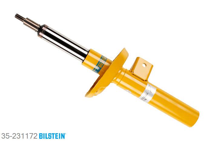 35-231172, Bilstein B6  Sport Schokdemper vooras links, Opel ASTRA GTC J, "1.4,  1.6,  1.6 SIDI,  1.7 CDTI,  1.8,  2.0,2.0 BiTurbo CDTI", 10/2011-, without electronic suspension control, Standaard lengte, geschikt voor gebruik met verlagingsveren tot -40mm