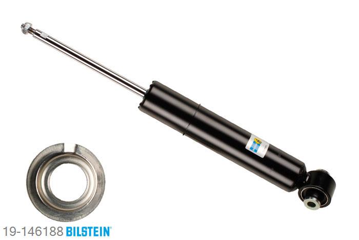 19-146188, Bilstein B4  Gas Schokdemper achteras, Peugeot 407 Coupe (6C_), 2.0 HDi,  2.2 16V,  2.7 HDi, 10/2005-, without electronic suspension control, Standaard lengte, geschikt voor gebruik met verlagingsveren tot -30mm