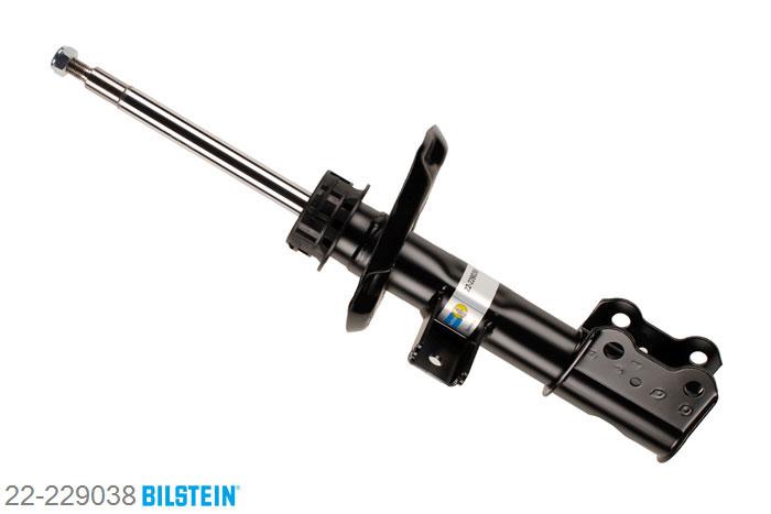 22-229038, Bilstein B4  Gas Schokdemper vooras links, Mercedes B-CLASS (W246), "B 180,  B 180 CDI,  B 200,  B 200 CDI,B 220 CDI,  B 250", 11/2011-, with sports suspension, Standaard lengte, geschikt voor gebruik met verlagingsveren tot -30mm