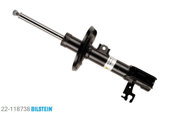 22-118738, Bilstein B4  Gas Schokdemper vooras links, Fiat CROMA (194), "1.8 16V,  1.9 D Multijet,  2.2 16V,2.4 D Multijet", 06/2005-, with standard chassis, Standaard lengte, geschikt voor gebruik met verlagingsveren tot -30mm