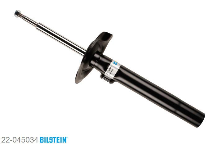 22-045034, Bilstein B4  Gas Schokdemper vooras links, BMW 7 (E38), "725 tds,  728 i,iL,  730 d,  730 i,iL,735 i,iL,  740 d,  740 i,iL,  750 i,iL", 12/1994-11/2001, with standard chassis, twin-tube, Standaard lengte, geschikt voor gebruik met verlagingsveren tot -30mm