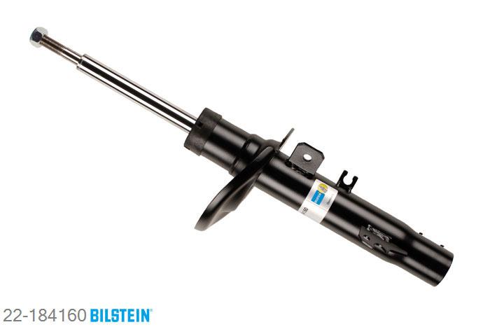 22-184160, Bilstein B4  Gas Schokdemper vooras links, Peugeot 207 SW (WK_), 1.4,  1.4 16V,  1.6 16V,  1.6 HDi, 06/2007-, with standard chassis / Front axle strutdiameter 47 mm, Standaard lengte, geschikt voor gebruik met verlagingsveren tot -30mm