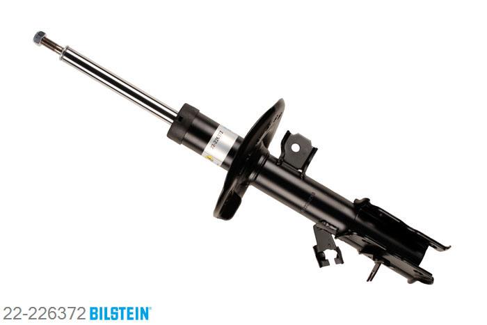 22-226372, Bilstein B4  Gas Schokdemper vooras links, Nissan QASHQAI (J10, JJ10), "1.5 dCi,  1.6,  1.6 dCi,1.6 dCi All-wheel Drive,  2.0,2.0 All-wheel Drive,  2.0 dCi,2.0 dCi All-wheel Drive", 02/2007-, with standard chassis, Standaard lengte, geschikt voor gebruik met verlagingsveren tot -30mm