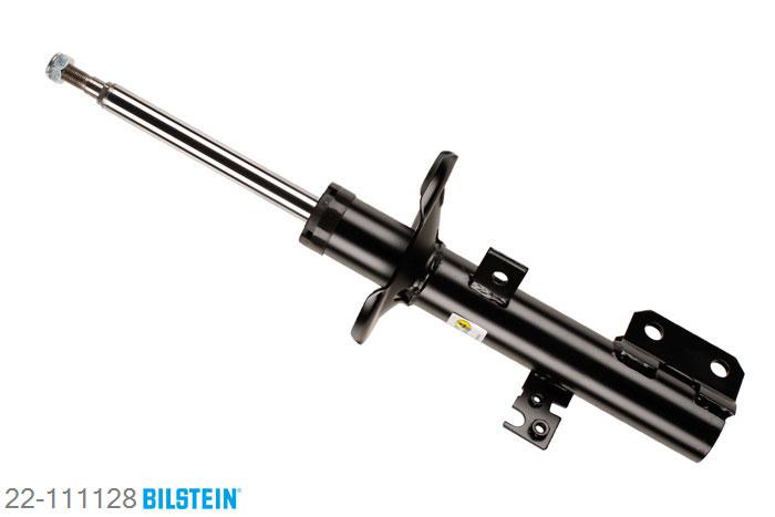 22-111128, Bilstein B4  Gas Schokdemper vooras rechts, Toyota COROLLA Verso (ZDE12_, CDE12_), 1.4 VVT-i,  1.6 VVT-i,  1.8 VVT-i,  2.0 D-4D, 01/2002-05/2004, Country Vers. External Teeth, wheel side, Standaard lengte, geschikt voor gebruik met verlagingsveren tot -30mm