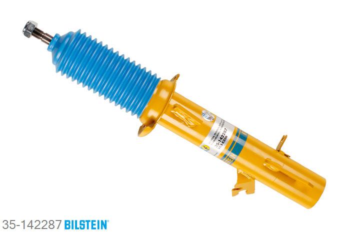 35-142287, Bilstein B8  Sprint - 20mm ingekorte sport Schokdemper vooras links, Mini MINI Convertible (R57), "1.6 Cooper,  1.6 Cooper S,  Cooper,  Cooper D,Cooper S,  Cooper SD,  John Cooper Works,One", 03/2008-, with sports suspension, mark: R57 Geschikt voor gebruik met verlagingsveren tot -60mm