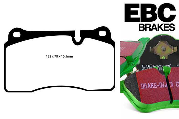 DP61922, Landrover Range Rover Sport (L320), 4.2 Supercharged 2005-2006, EBC Greenstuff remblokken set vooras, Voor modellen met Brembo remklauwen aan de vooras, Voor modellen met een remschijf diameter 360mm