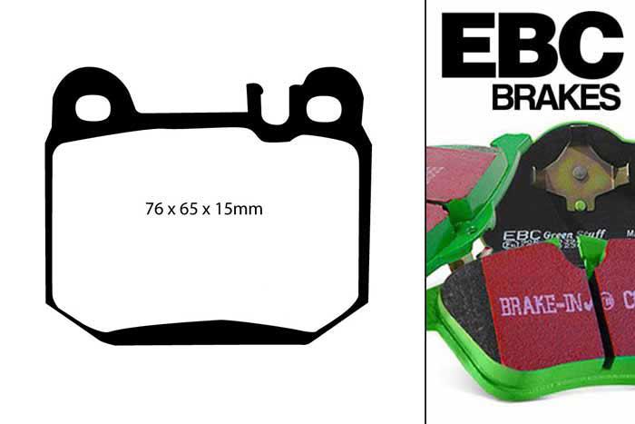 DP61395, Mercedes M-Class (W163), ML270 (2.7TD) 2002-2005, EBC Greenstuff remblokken set achteras, Voor modellen met remschijf diameter van 331mm aan de achteras